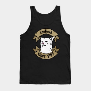 confused cat meme funny Tank Top